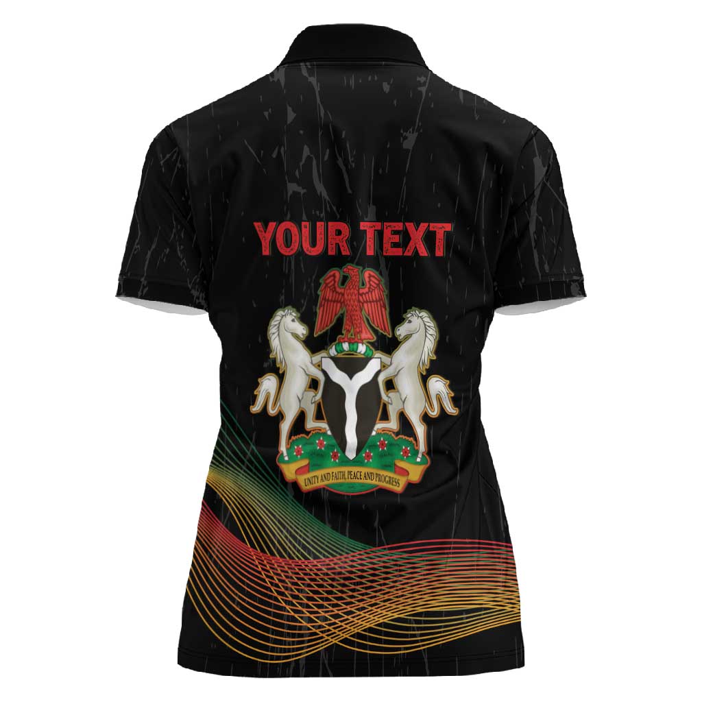 Personalized Nigeria Black History Month Women Polo Shirt Live It Learn It Make It - African Pride