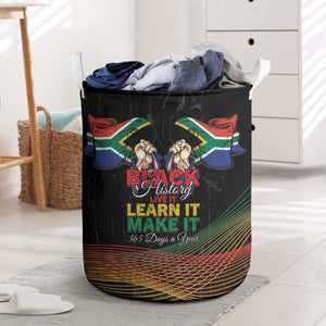 South Africa Black History Month Laundry Basket Live It Learn It Make It - African Pride