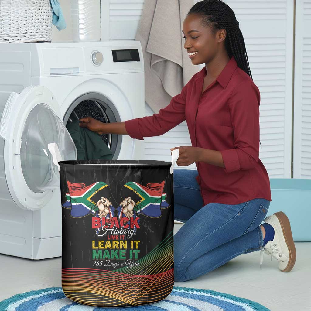 South Africa Black History Month Laundry Basket Live It Learn It Make It - African Pride