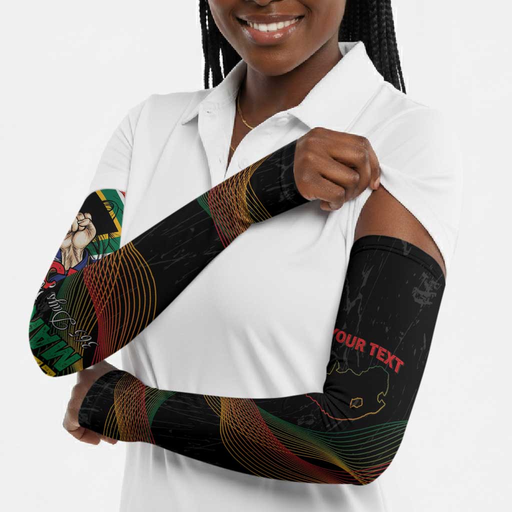 Personalized South Africa Black History Month Arm Sleeves Live It Learn It Make It - African Pride