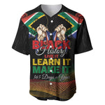 Personalized South Africa Black History Month Baseball Jersey Live It Learn It Make It - African Pride