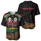 Personalized South Africa Black History Month Baseball Jersey Live It Learn It Make It - African Pride
