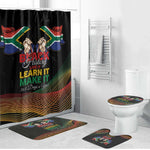 South Africa Black History Month Bathroom Set Live It Learn It Make It - African Pride