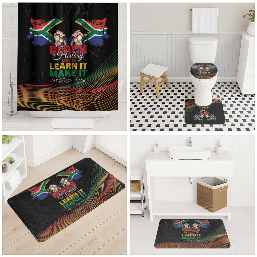 South Africa Black History Month Bathroom Set Live It Learn It Make It - African Pride