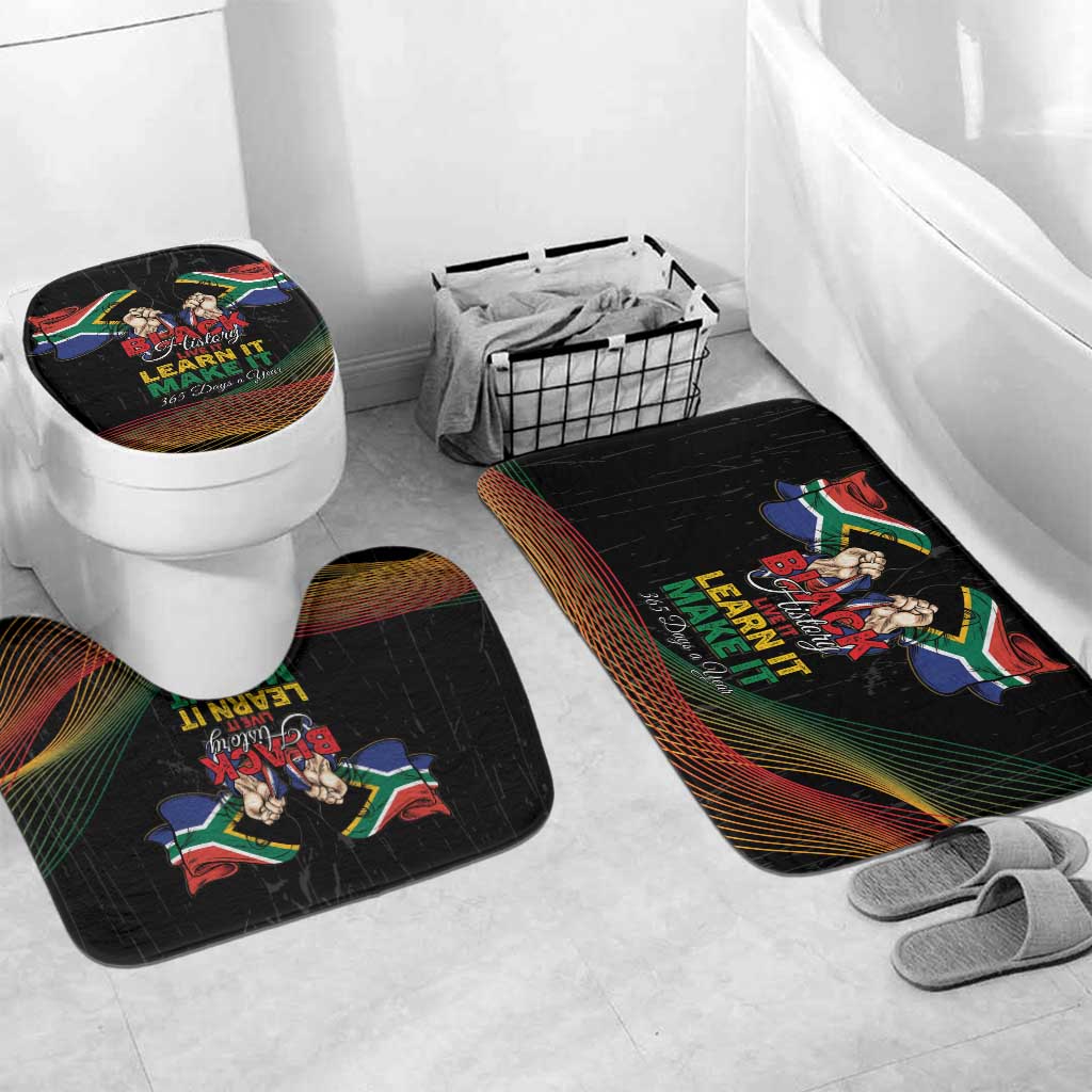 South Africa Black History Month Bathroom Set Live It Learn It Make It - African Pride