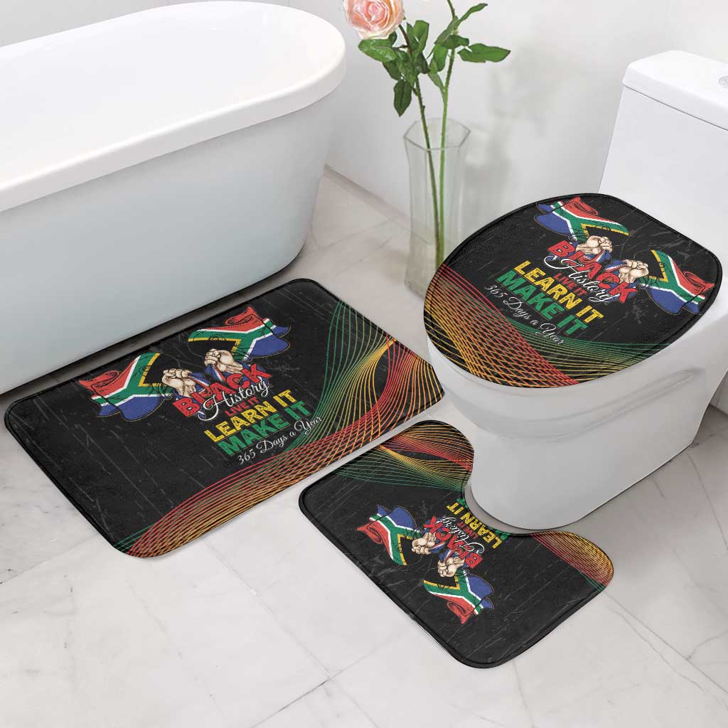 South Africa Black History Month Bathroom Set Live It Learn It Make It - African Pride