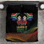 South Africa Black History Month Bedding Set Live It Learn It Make It - African Pride