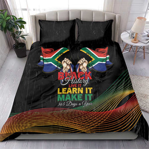 South Africa Black History Month Bedding Set Live It Learn It Make It - African Pride