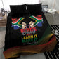South Africa Black History Month Bedding Set Live It Learn It Make It - African Pride