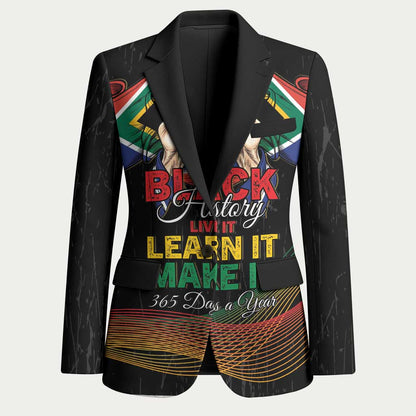 Personalized South Africa Black History Month Blazer Live It Learn It Make It - African Pride