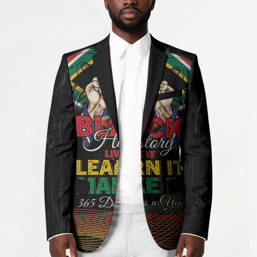 Personalized South Africa Black History Month Blazer Live It Learn It Make It - African Pride