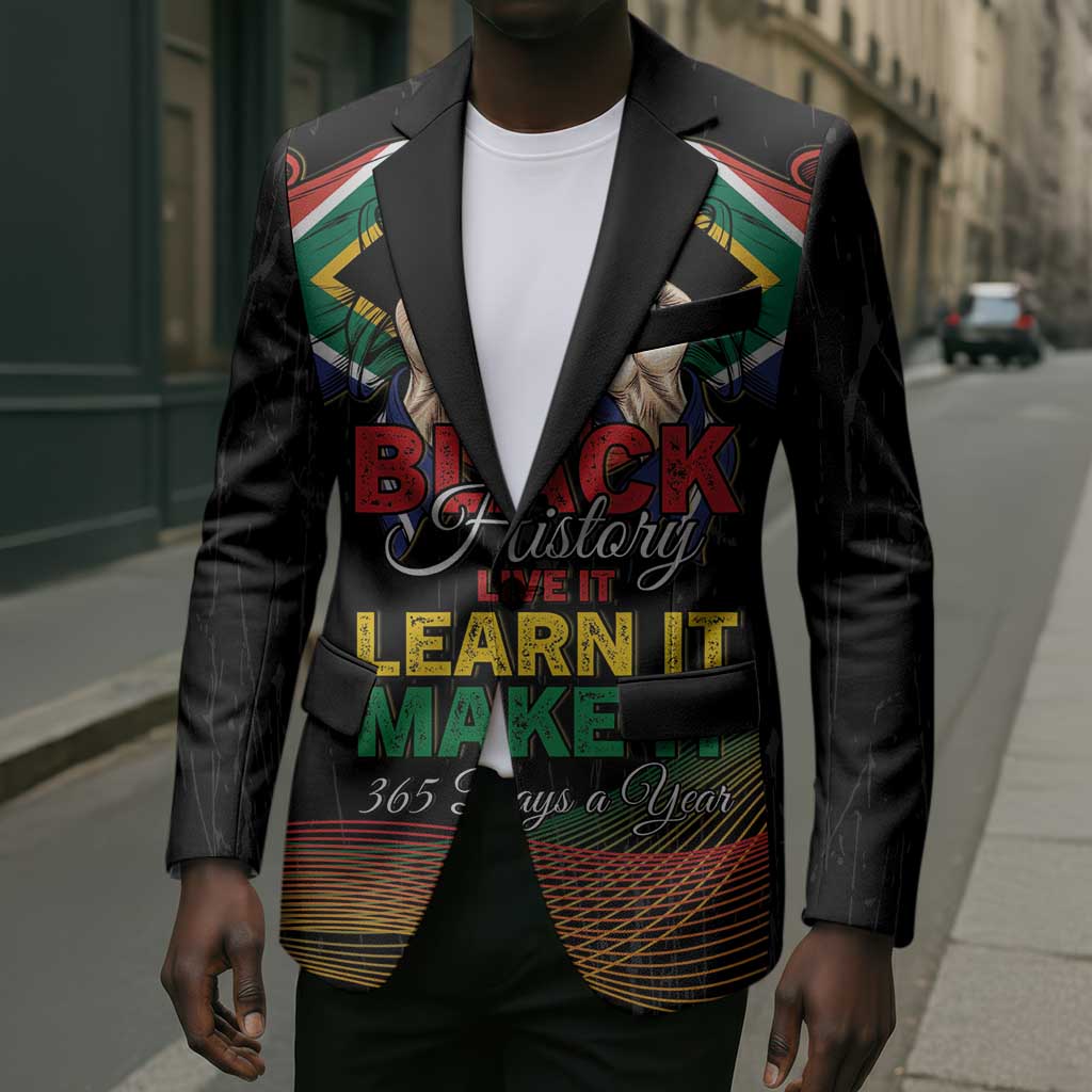 Personalized South Africa Black History Month Blazer Live It Learn It Make It - African Pride