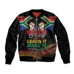 Personalized South Africa Black History Month Bomber Jacket Live It Learn It Make It - African Pride