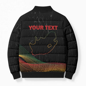 Personalized South Africa Black History Month Bomber Puffer Jacket Live It Learn It Make It - African Pride
