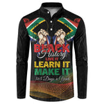 Personalized South Africa Black History Month Button Sweatshirt Live It Learn It Make It