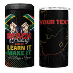 Personalized South Africa Black History Month 4 in 1 Can Cooler Tumbler Live It Learn It Make It - African Pride