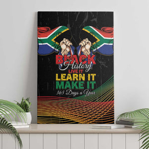 South Africa Black History Month Canvas Wall Art Live It Learn It Make It - African Pride