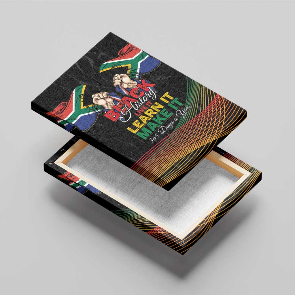 South Africa Black History Month Canvas Wall Art Live It Learn It Make It - African Pride