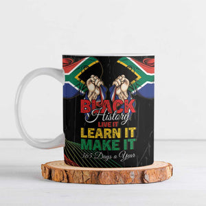 Personalized South Africa Black History Month Ceramic Mug Live It Learn It Make It - African Pride