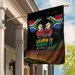 South Africa Black History Month Garden Flag Live It Learn It Make It - African Pride