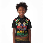 Personalized South Africa Black History Month Kid Polo Shirt Live It Learn It Make It - African Pride