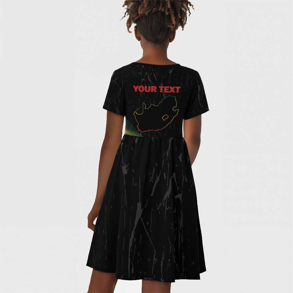 Personalized South Africa Black History Month Kid Short Sleeve Dress Live It Learn It Make It - African Pride