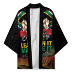 Personalized South Africa Black History Month Kimono Live It Learn It Make It - African Pride