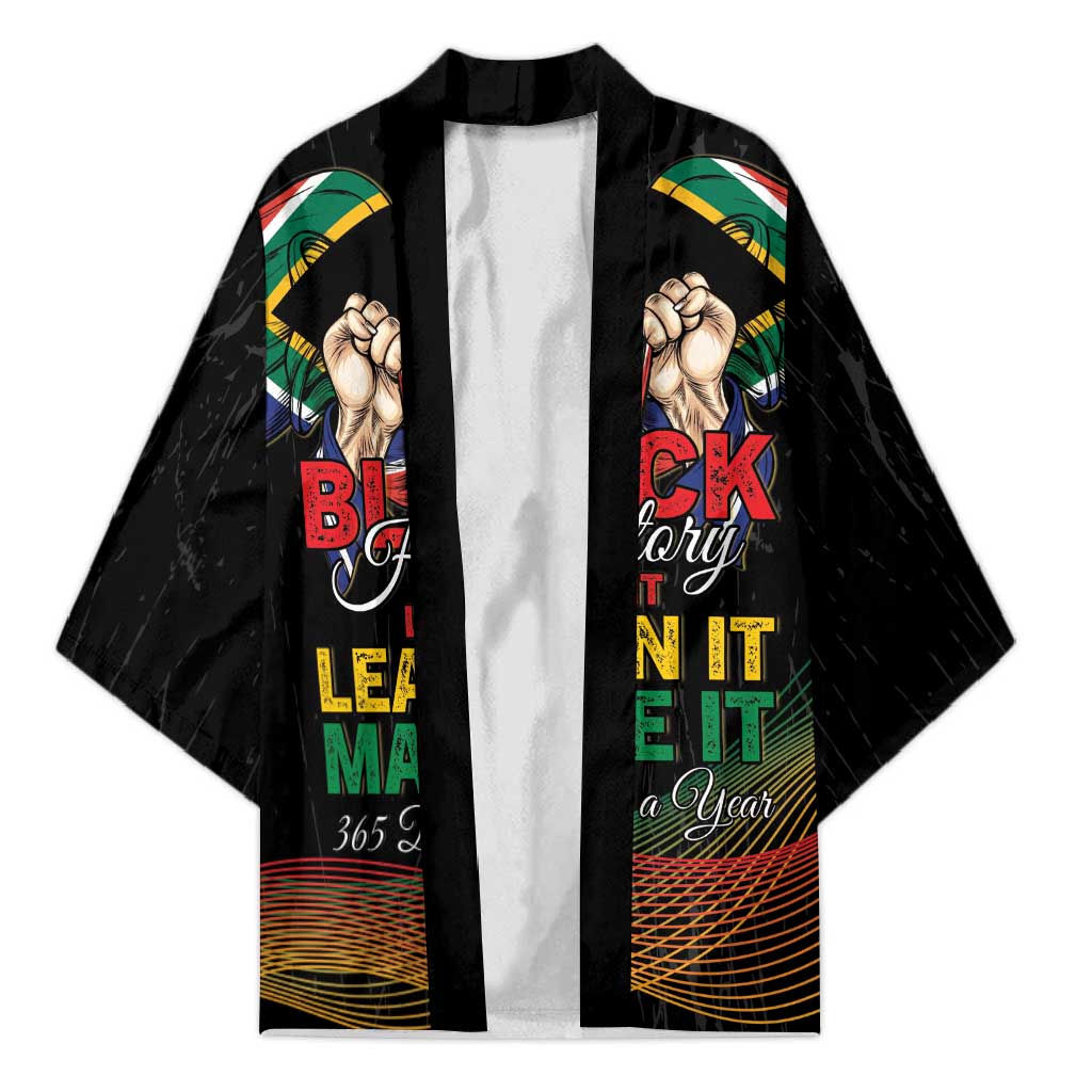 Personalized South Africa Black History Month Kimono Live It Learn It Make It - African Pride