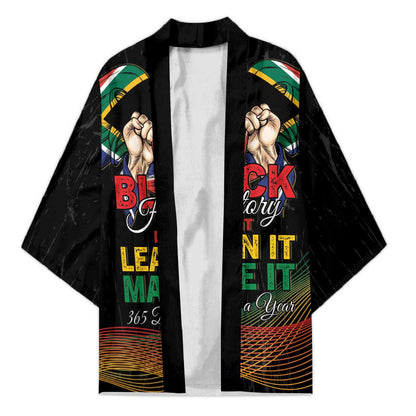 Personalized South Africa Black History Month Kimono Live It Learn It Make It - African Pride