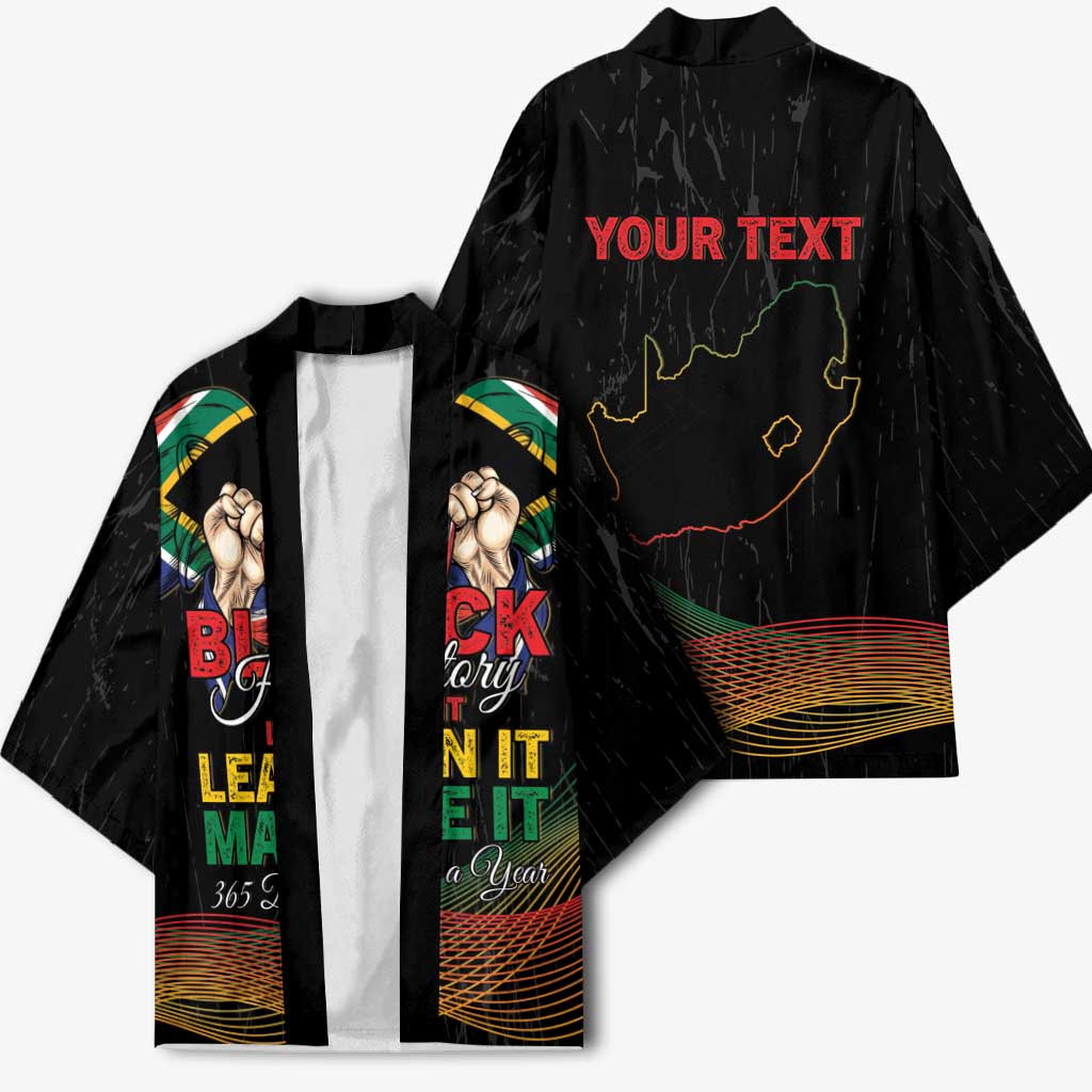 Personalized South Africa Black History Month Kimono Live It Learn It Make It - African Pride
