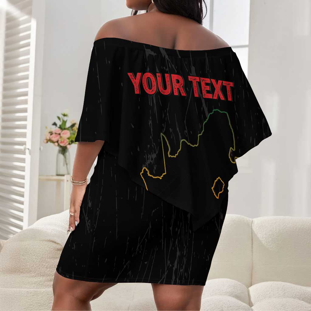 Personalized South Africa Black History Month Off Shoulder Short Dress Live It Learn It Make It - African Pride