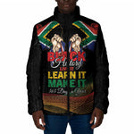 Personalized South Africa Black History Month Padded Jacket Live It Learn It Make It - African Pride