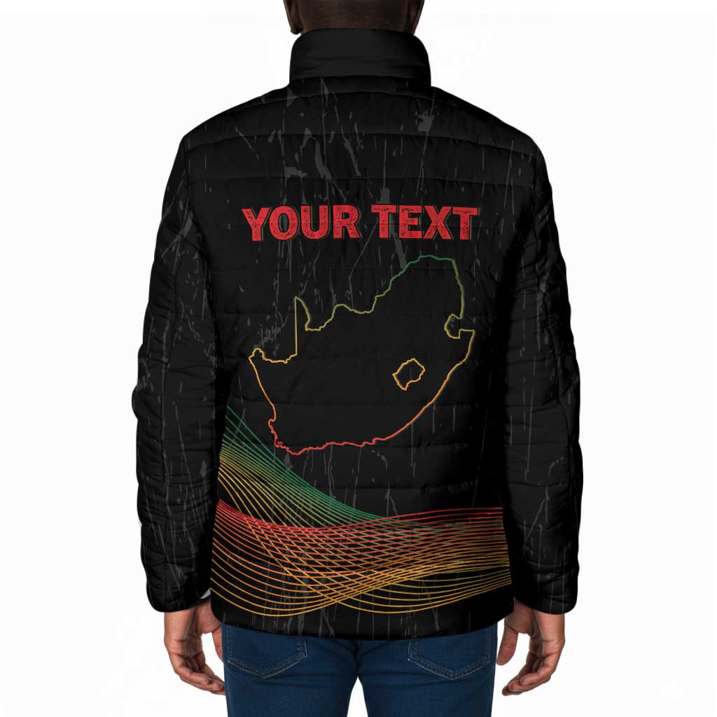 Personalized South Africa Black History Month Padded Jacket Live It Learn It Make It - African Pride