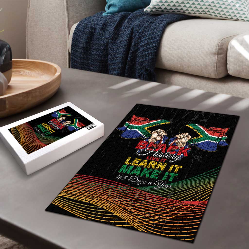 South Africa Black History Month Puzzle Live It Learn It Make It - African Pride