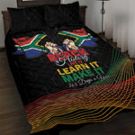 South Africa Black History Month Quilt Bed Set Live It Learn It Make It - African Pride