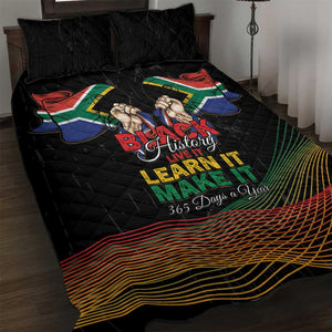 South Africa Black History Month Quilt Bed Set Live It Learn It Make It - African Pride