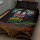 South Africa Black History Month Quilt Bed Set Live It Learn It Make It - African Pride