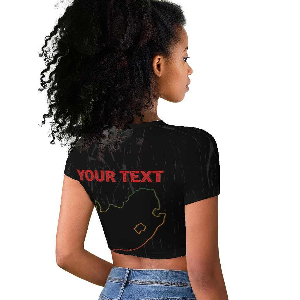 Personalized South Africa Black History Month Raglan Cropped T shirt Live It Learn It Make It - African Pride