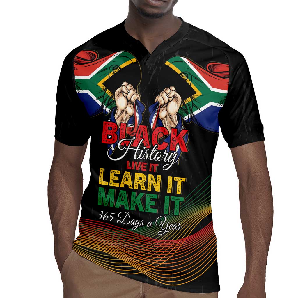 Personalized South Africa Black History Month Rugby Jersey Live It Learn It Make It - African Pride
