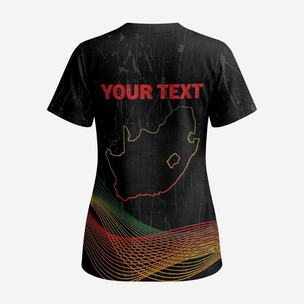 Personalized South Africa Black History Month Scrub Top Live It Learn It Make It - African Pride
