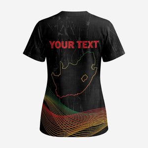 Personalized South Africa Black History Month Scrub Top Live It Learn It Make It - African Pride
