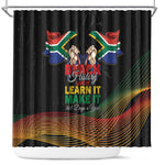 South Africa Black History Month Shower Curtain Live It Learn It Make It - African Pride