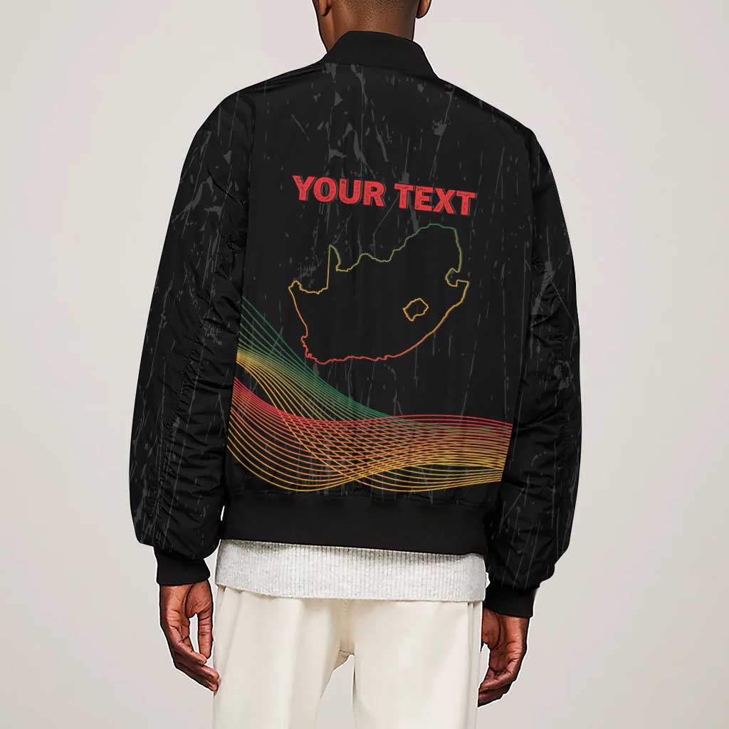 Personalized South Africa Black History Month Sleeve Zip Bomber Jacket Live It Learn It Make It - African Pride