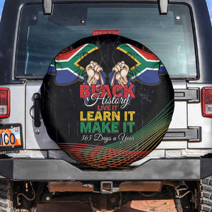 South Africa Black History Month Spare Tire Cover Live It Learn It Make It - African Pride