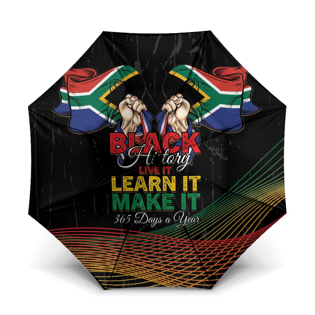 South Africa Black History Month Umbrella Live It Learn It Make It - African Pride