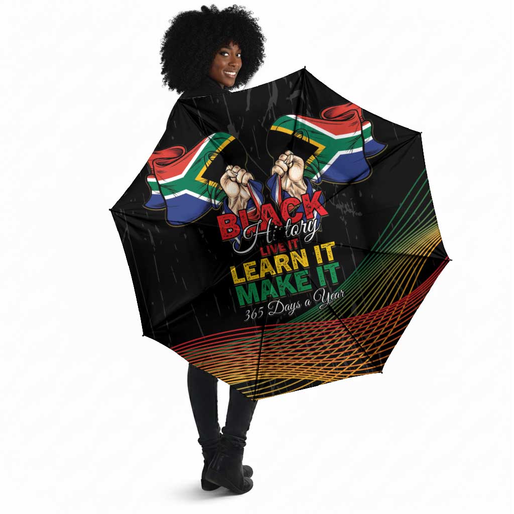 South Africa Black History Month Umbrella Live It Learn It Make It - African Pride