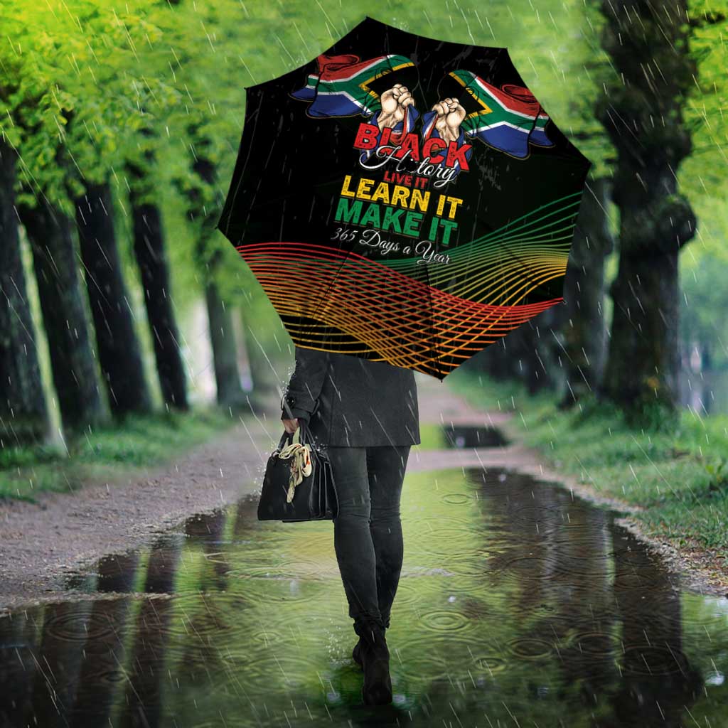 South Africa Black History Month Umbrella Live It Learn It Make It - African Pride