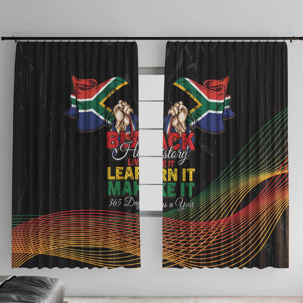 South Africa Black History Month Window Curtain Live It Learn It Make It - African Pride
