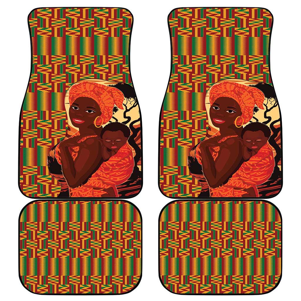 African Happy Mother's Day Car Mats Black Mothers Kente Pattern