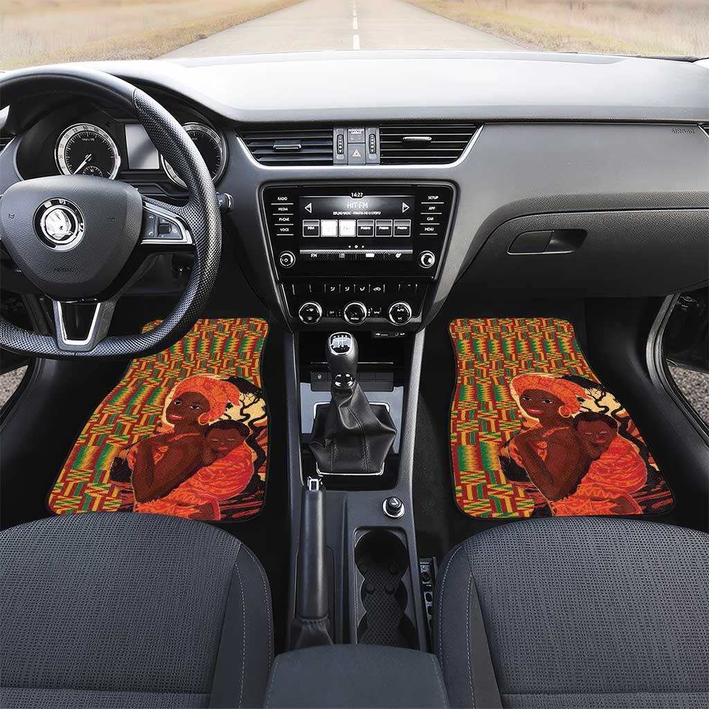 African Happy Mother's Day Car Mats Black Mothers Kente Pattern